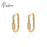 Stainless Steel Hook Earrings For Women Pin Minimalist Chic Baroque Style Elegant Female Jewelry