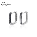 Stainless Steel Hook Earrings For Women Pin Minimalist Chic Baroque Style Elegant Female Jewelry