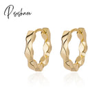 Stainless Steel Hook Earrings For Women Pin Minimalist Chic Baroque Style Elegant Female Jewelry