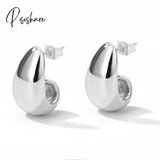 Stainless Steel Hook Earrings For Women Pin Minimalist Chic Baroque Style Elegant Female Jewelry