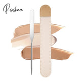 Stainless Steel Makeup Stick Round Head Design Color Mixing Spatula Nail Palette Foundation Tool