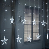 Star String Lights Led Christmas Garland Fairy Curtain Light 2.5M Outdoor Indoor For Bedroom Home