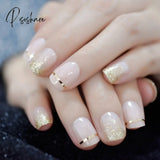 Summer Short Natural Nude White French Nail Tips False Fake Nails Gel Press On Ultra Easy Wear For