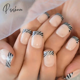 Summer Short Natural Nude White French Nail Tips False Fake Nails Uv Gel Press On Ultra Easy Wear