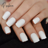 Summer Short Natural Nude White French Nail Tips False Fake Nails Uv Gel Press On Ultra Easy Wear