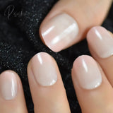 Summer Short Natural Nude White French Nail Tips False Fake Nails Uv Gel Press On Ultra Easy Wear