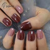 Summer Short Natural Nude White French Nail Tips False Fake Nails Uv Gel Press On Ultra Easy Wear