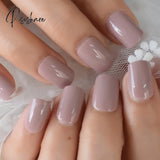 Summer Short Natural Nude White French Nail Tips False Fake Nails Uv Gel Press On Ultra Easy Wear