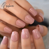 Summer Short Natural Nude White French Nail Tips False Fake Nails Uv Gel Press On Ultra Easy Wear