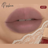 Sunflower Soft Mist Lip Gloss Sexy Red Matte Glaze Nude Color Non-Stick Cup Clay Lipstick Korean