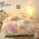 Super Shaggy Coral Fleece Warm Cozy Princess Bedding Set Mink Velvet Quilt/Duvet Cover Bed