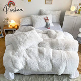 Super Shaggy Coral Fleece Warm Cozy Princess Bedding Set Mink Velvet Quilt/Duvet Cover Bed