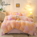 Super Shaggy Coral Fleece Warm Cozy Princess Bedding Set Mink Velvet Quilt/Duvet Cover Bed