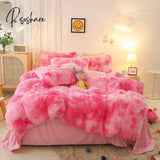 Super Shaggy Coral Fleece Warm Cozy Princess Bedding Set Mink Velvet Quilt/Duvet Cover Bed