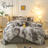 Super Shaggy Coral Fleece Warm Cozy Princess Bedding Set Mink Velvet Quilt/Duvet Cover Bed