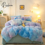 Super Shaggy Coral Fleece Warm Cozy Princess Bedding Set Mink Velvet Quilt/Duvet Cover Bed
