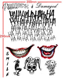 Tattoo Halloween Zombie Scar Stickers Face Festival Vampire Men Women Waterproof Tatoo Boys Fake