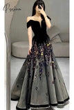 Temperament Black Celebrity Dresses Senior Sequin Strapless Off The Shoulder Luxury Shiny Formal Evening Host Party Ball Gowns