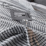 Throw Blanket For Sofa Yellow Green Gray Solid Color Soft Warm Flannel On The Bed Plaid Single Grid