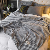 Throw Blanket for Sofa Yellow Green Gray Solid Color Soft Warm Flannel on The Bed Plaid Single Grid Bedspread Layer Pattern плед