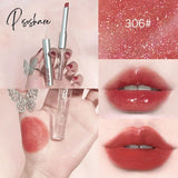 Two-Headed Lipstick Waterproof Long Lasting Mini Lipgloss Portable Lip Glaze High Quality Female