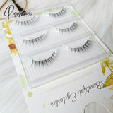 Ultra Light Air Eyelashes Makeup 3 Pairs False Eye Lashes Natural Nude Beauty Bride Stage Black &