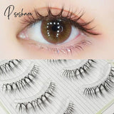 Ultra Light Air Eyelashes Makeup 3 Pairs False Eye Lashes Natural Nude Beauty Bride Stage Black &