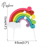 Unicorn Birthday Cake Decorations Rainbow Cupcake Wrappers Topper For Kids Birthday Wedding Decor