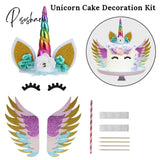 Unicorn Birthday Cake Decorations Rainbow Cupcake Wrappers Topper For Kids Birthday Wedding Decor