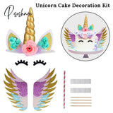 Unicorn Birthday Cake Decorations Rainbow Cupcake Wrappers Topper For Kids Birthday Wedding Decor