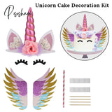 Unicorn Birthday Cake Decorations Rainbow Cupcake Wrappers Topper For Kids Birthday Wedding Decor