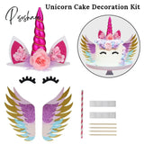 Unicorn Birthday Cake Decorations Rainbow Cupcake Wrappers Topper For Kids Birthday Wedding Decor