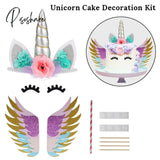 Unicorn Birthday Cake Decorations Rainbow Cupcake Wrappers Topper For Kids Birthday Wedding Decor