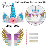 Unicorn Birthday Cake Decorations Rainbow Cupcake Wrappers Topper For Kids Birthday Wedding Decor