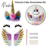 Unicorn Birthday Cake Decorations Rainbow Cupcake Wrappers Topper For Kids Birthday Wedding Decor