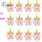 Unicorn Temporary Tattoos Stickers Decoration Waterproof Tattoo For Kids Birthday Baby Shower 12