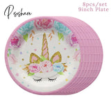 Unicorn Temporary Tattoos Stickers Decoration Waterproof Tattoo For Kids Birthday Baby Shower 8Pcs