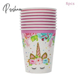 Unicorn Temporary Tattoos Stickers Decoration Waterproof Tattoo For Kids Birthday Baby Shower 8Pcs