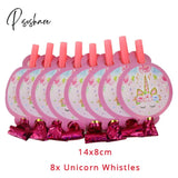 Unicorn Temporary Tattoos Stickers Decoration Waterproof Tattoo For Kids Birthday Baby Shower 8Pcs
