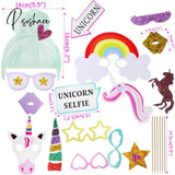 Unicorn Temporary Tattoos Stickers Decoration Waterproof Tattoo For Kids Birthday Baby Shower Photo