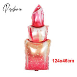 Valentine’s Day Aesthetic 5Pcs Valentines Decor Giant Aluminum Foil Balloons Lipstick Lips Red