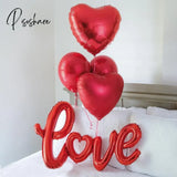 Valentine’s Day Aesthetic 5Pcs Valentines Decor Giant Aluminum Foil Balloons Lipstick Lips Red