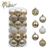 Valery Madelyn30Pcs Christmas Balls 6Cm For Tree Blue Plastic Ornaments Decorations Home Pendants