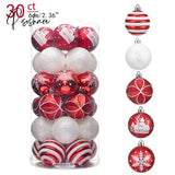 Valery Madelyn30Pcs Christmas Balls 6Cm For Tree Blue Plastic Ornaments Decorations Home Pendants