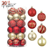 Valery Madelyn30Pcs Christmas Balls 6Cm For Tree Blue Plastic Ornaments Decorations Home Pendants