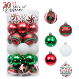 Valery Madelyn30Pcs Christmas Balls 6Cm For Tree Blue Plastic Ornaments Decorations Home Pendants