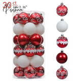 Valery Madelyn30Pcs Christmas Balls 6Cm For Tree Blue Plastic Ornaments Decorations Home Pendants