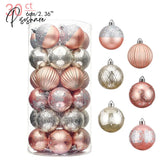 Valery Madelyn30Pcs Christmas Balls 6Cm For Tree Blue Plastic Ornaments Decorations Home Pendants