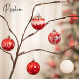 Valery Madelyn30Pcs Christmas Balls 6Cm For Tree Blue Plastic Ornaments Decorations Home Pendants