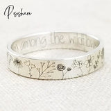 Vintage Silver Color Rings Mens Womens Exquisite Hand Carved Floral Boho Simple Style Wedding